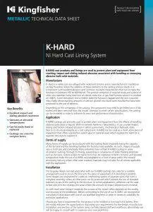 Metallic K-HARD Ni Hard Cast Lining System