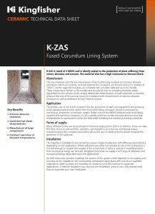K-ZAS Fused Corundum Lining System | Kingfisher Industrial