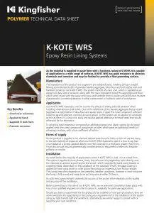 K-KOTE WRS Epoxy Resin Lining Systems | Kingfisher Industrial