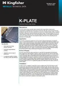 Metallic K-PLATE Hardened Steel Lining System