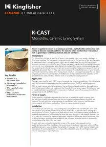 K-CAST Monolithic Ceramic Lining System | Kingfisher Industrial